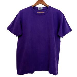 Vintage Lee Total Cotton Purple Tee Made in USA T-Shirt Martinsville VA SZ L